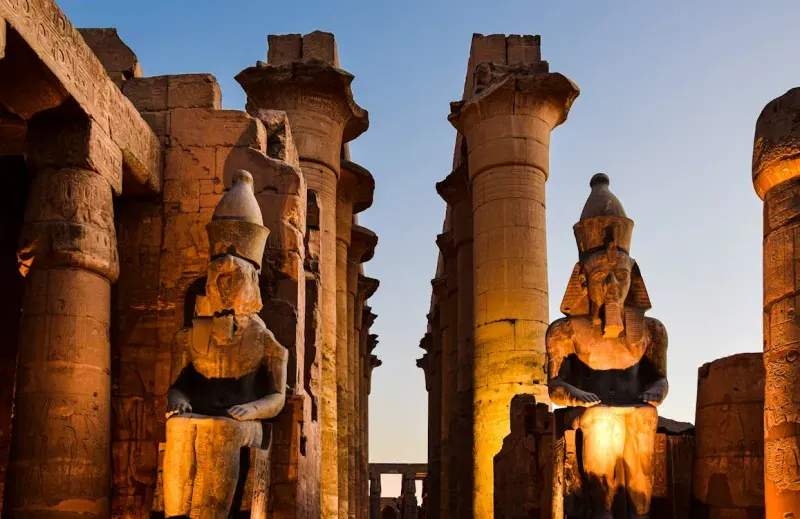 Kleos Nile Cruise visiting Luxor Temple in Luxor Egypt